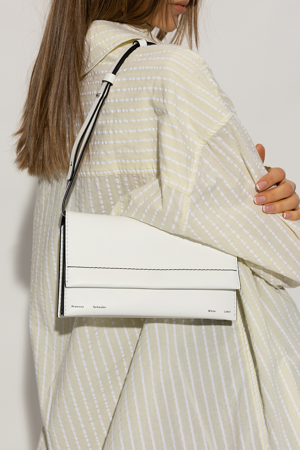 White Accordion Flap Small shoulder bag Proenza Schouler White